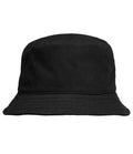 sol's unisex twill bucket hat in black against a white background