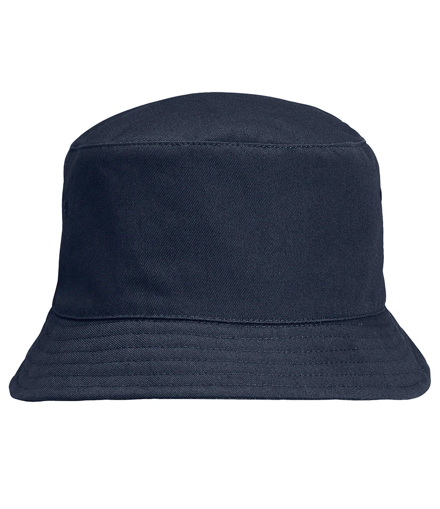 sol's unisex twill bucket hat in french navy against a white background