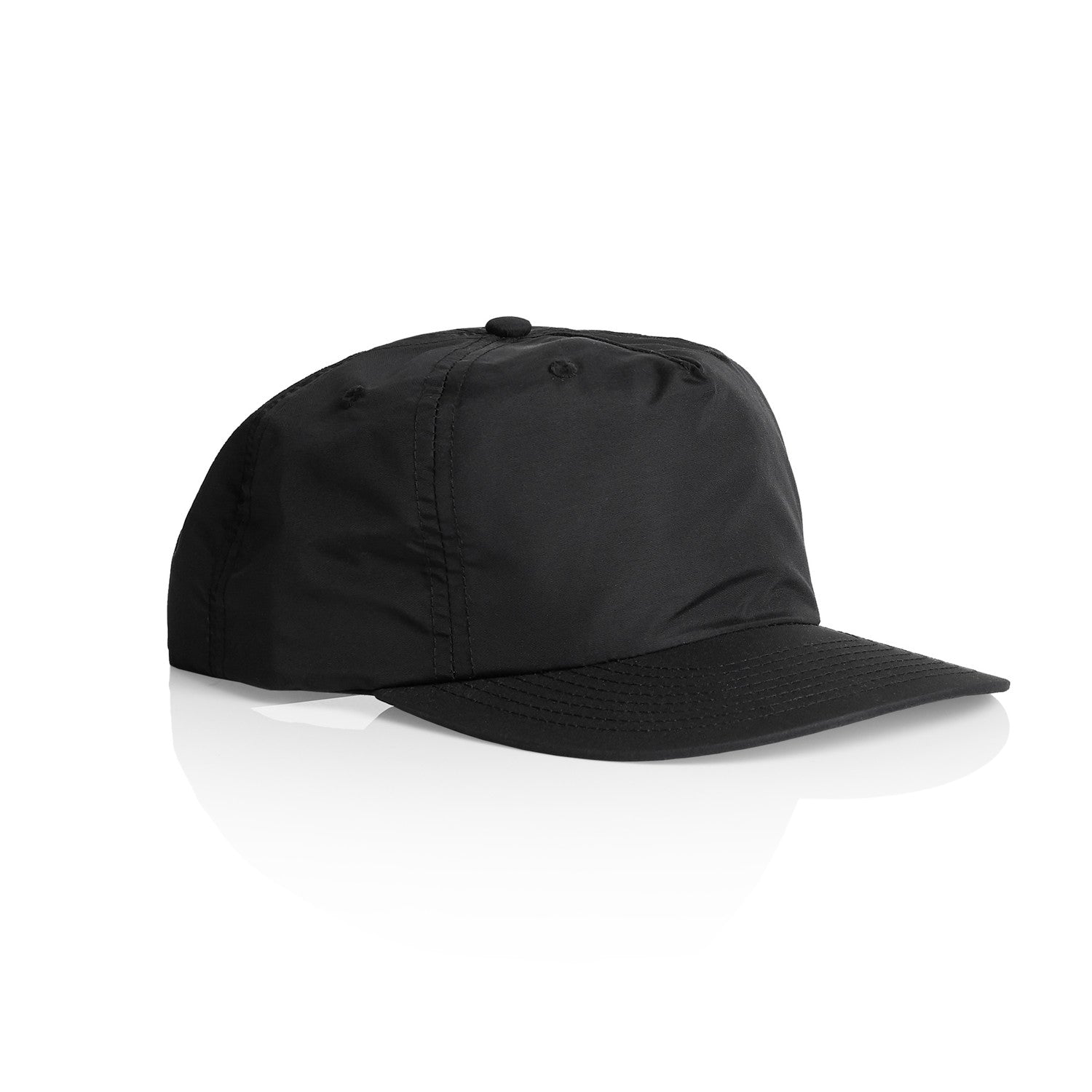 AS Colour Surf Cap in black side view – Custom Embroidered | My Custom Beanie
