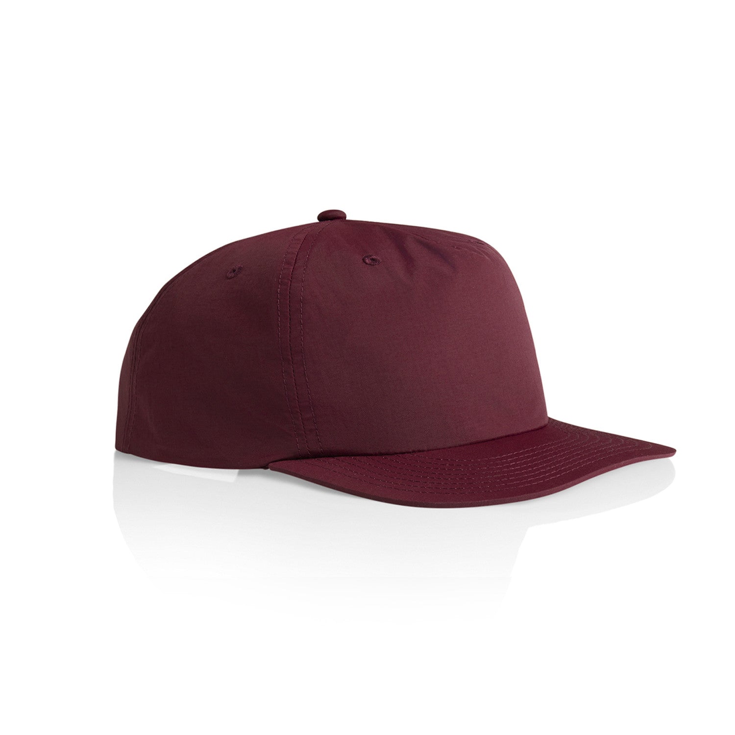 AS Colour Surf Cap in burgundy side view – Custom Embroidered | My Custom Beanie
