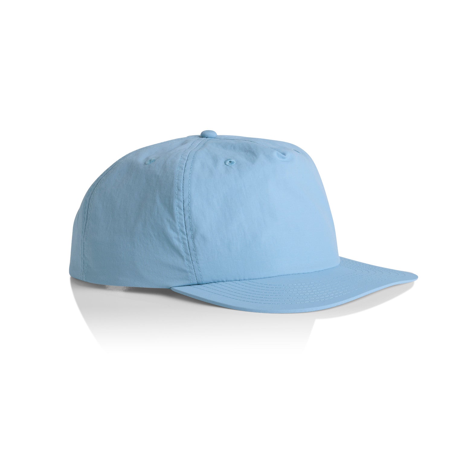 AS Colour Surf Cap in carolina blue side view – Custom Embroidered | My Custom Beanie
