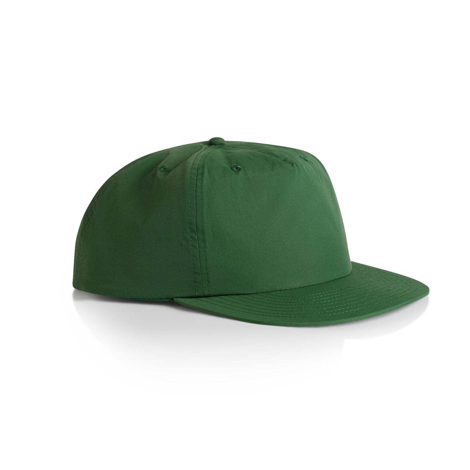 AS Colour Surf Cap in forest green side view – Custom Embroidered | My Custom Beanie
