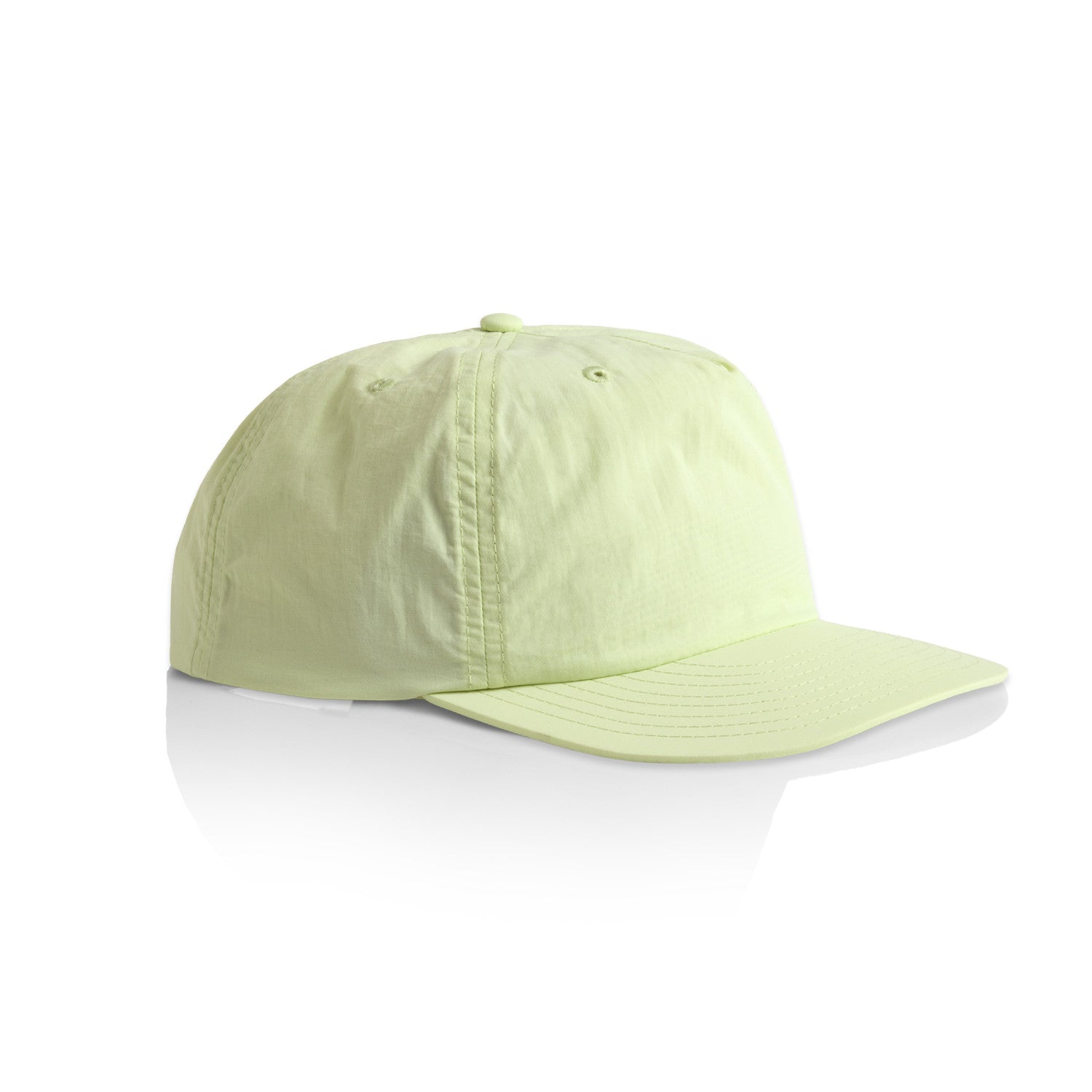 AS Colour Surf Cap in lime side view – Custom Embroidered | My Custom Beanie
