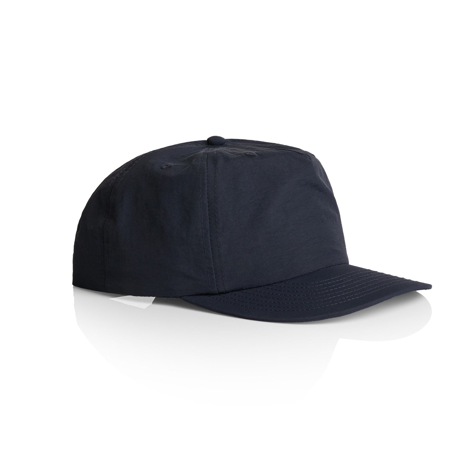 AS Colour Surf Cap in navy side view – Custom Embroidered | My Custom Beanie
