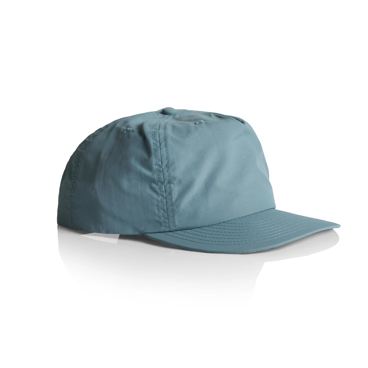 AS Colour Surf Cap in slate blue side view – Custom Embroidered | My Custom Beanie
