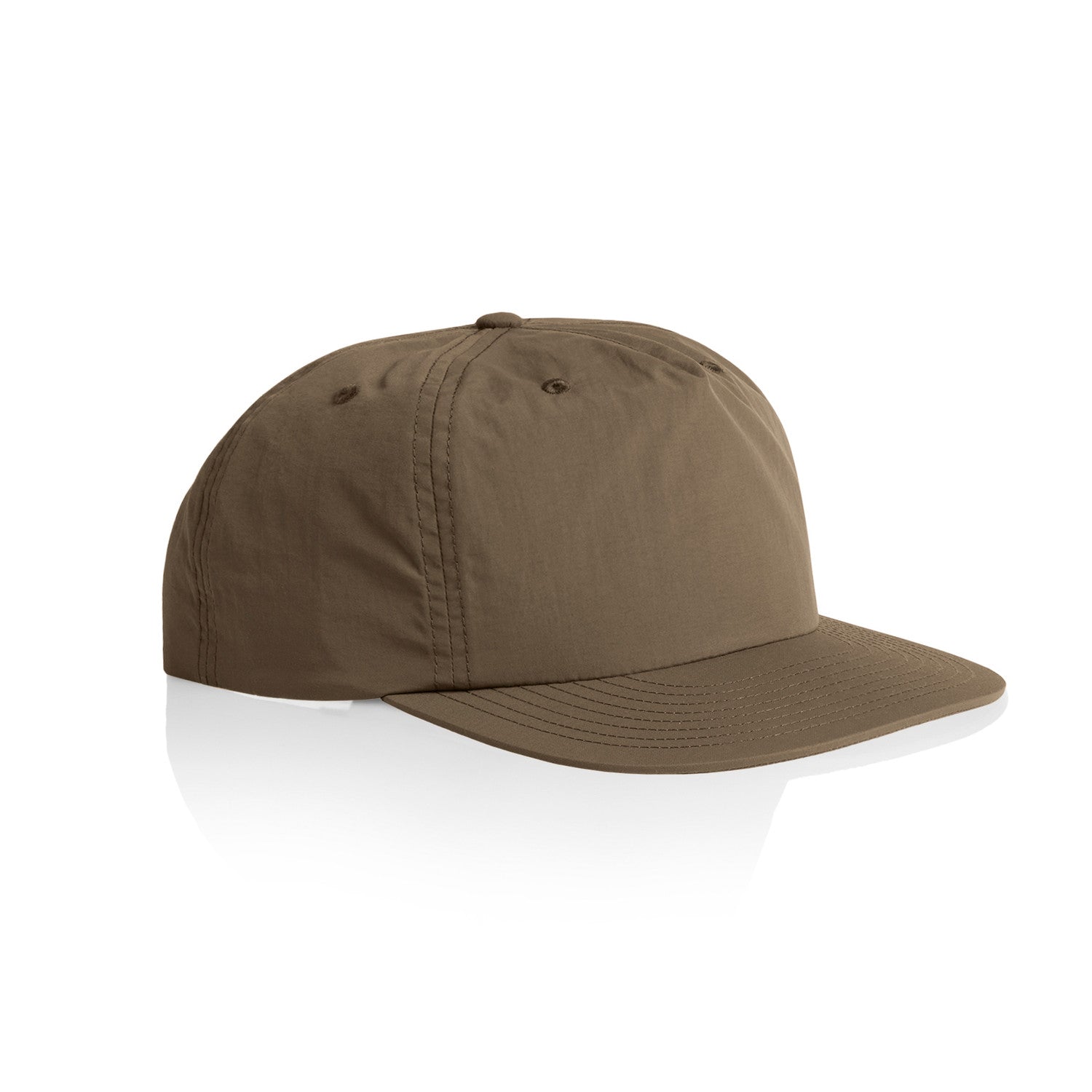 AS Colour Surf Cap in walnut side view – Custom Embroidered | My Custom Beanie
