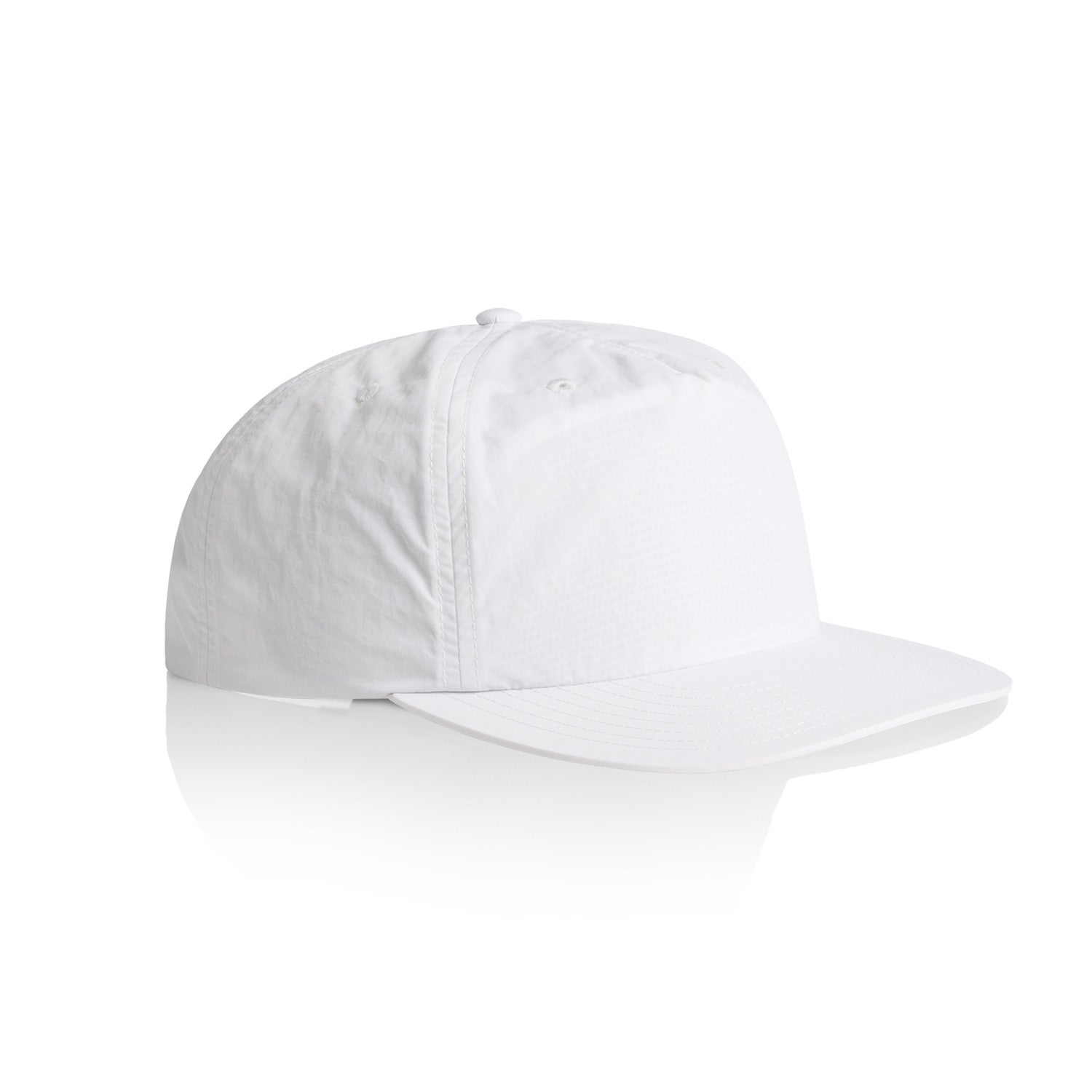AS Colour Surf Cap in white side view – Custom Embroidered | My Custom Beanie