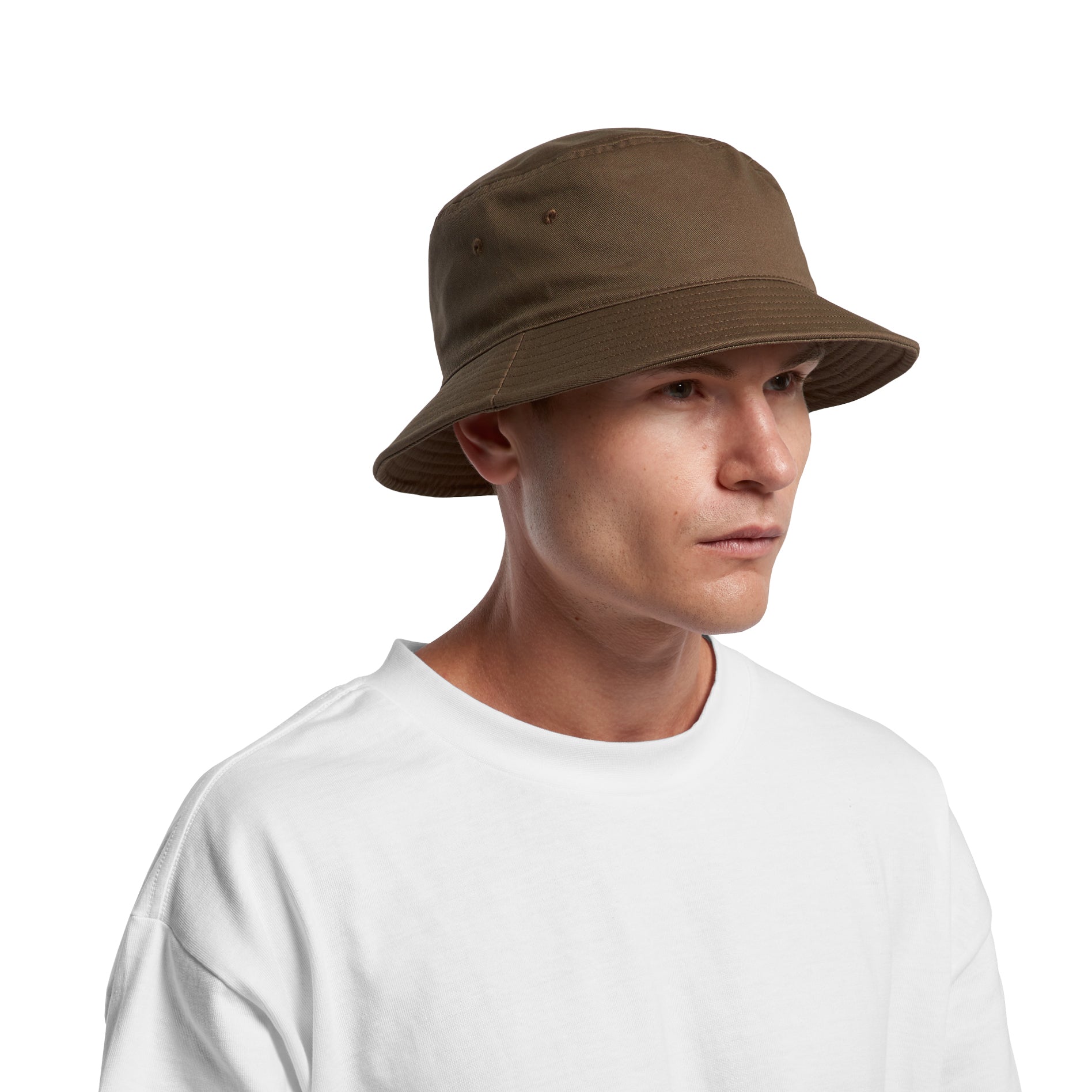 Model Image of AS Colour Bucket Hat in Colour Walnut