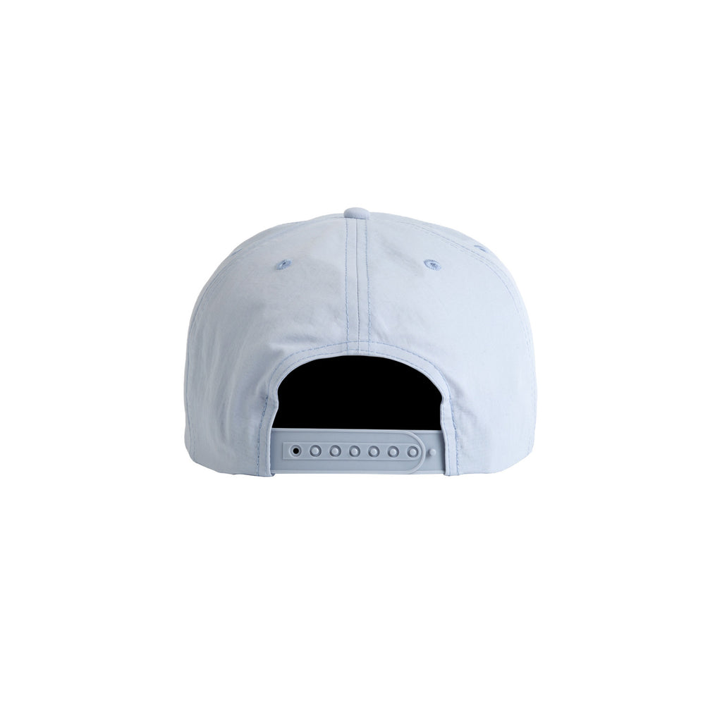 AS Colour surf rope cap in powder blue viewed from the back on a white background