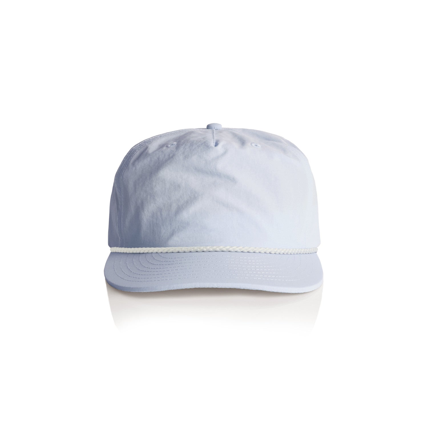 AS Colour surf rope cap in powder blue viewed from the front on a white background