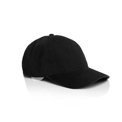 Side image of AS Colour Access Five Panel Cap in black