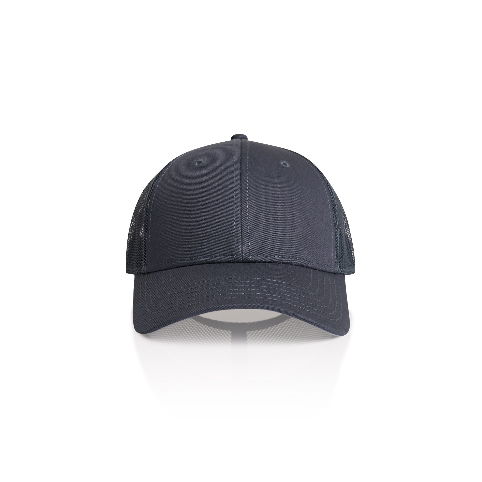 Front Image of AS Colour Icon Trucker Cap in Colour Petrol Blue