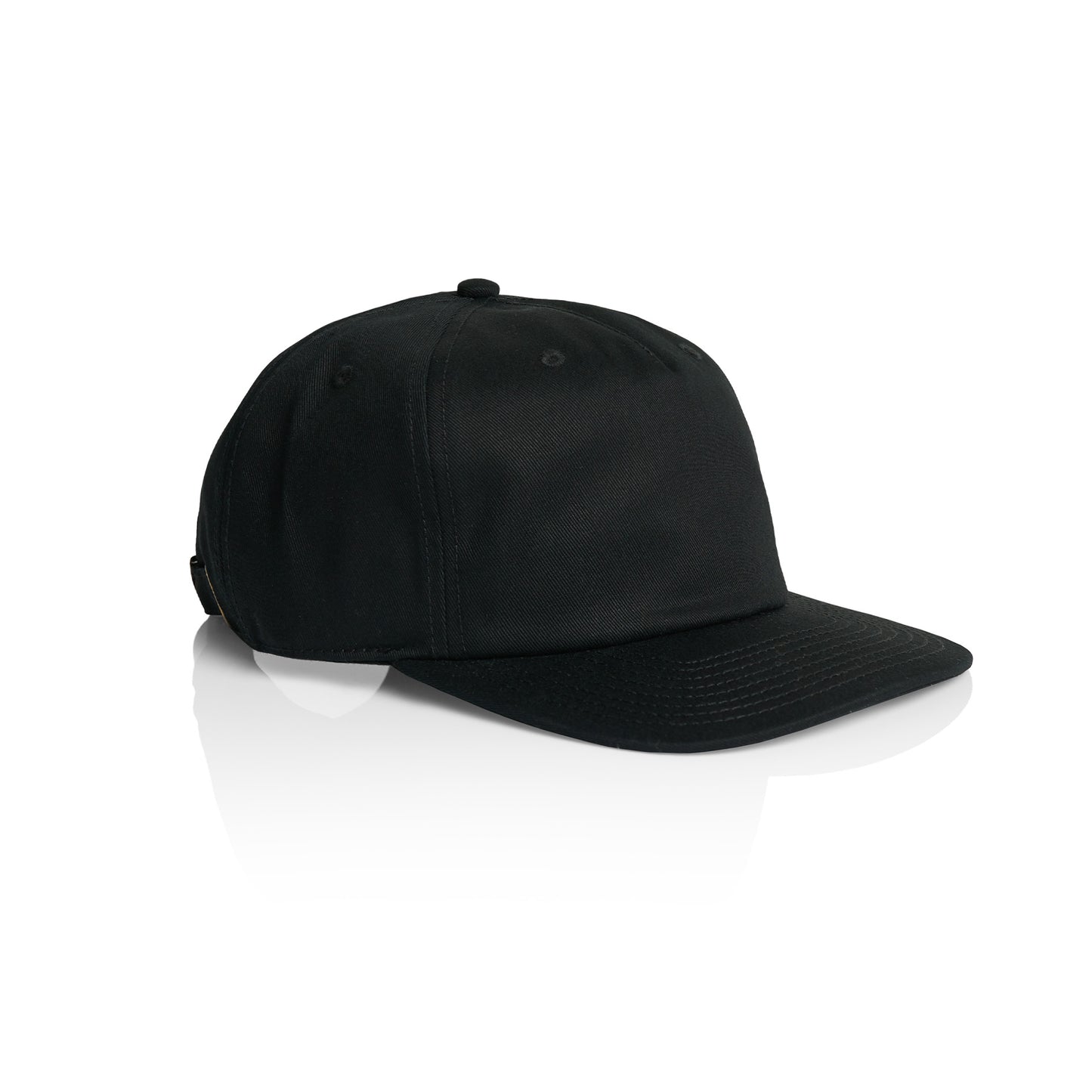 Side Image of AS Colour Class Five Panel Cap in Black