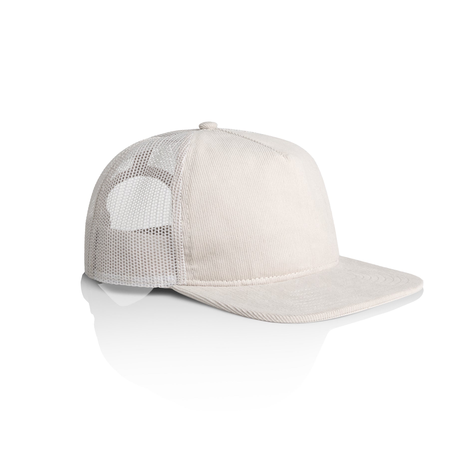 Side Image of AS Colour Class Cord Trucker Cap in Bone