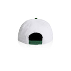 AS Colour class cord two-tone cap in white/forest viewed from the back on a white background