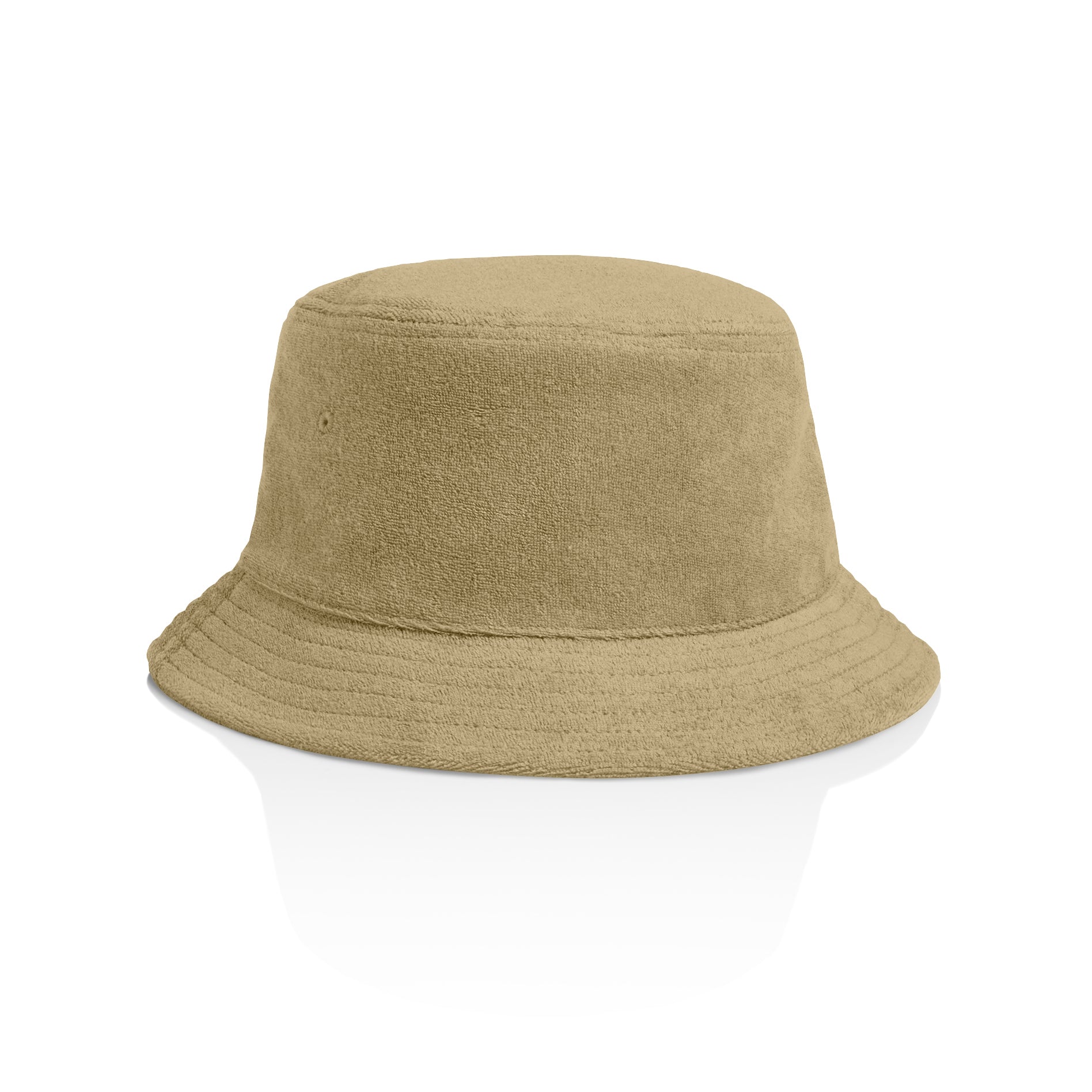 Khaki AS Colour Terry bucket hat on a white background