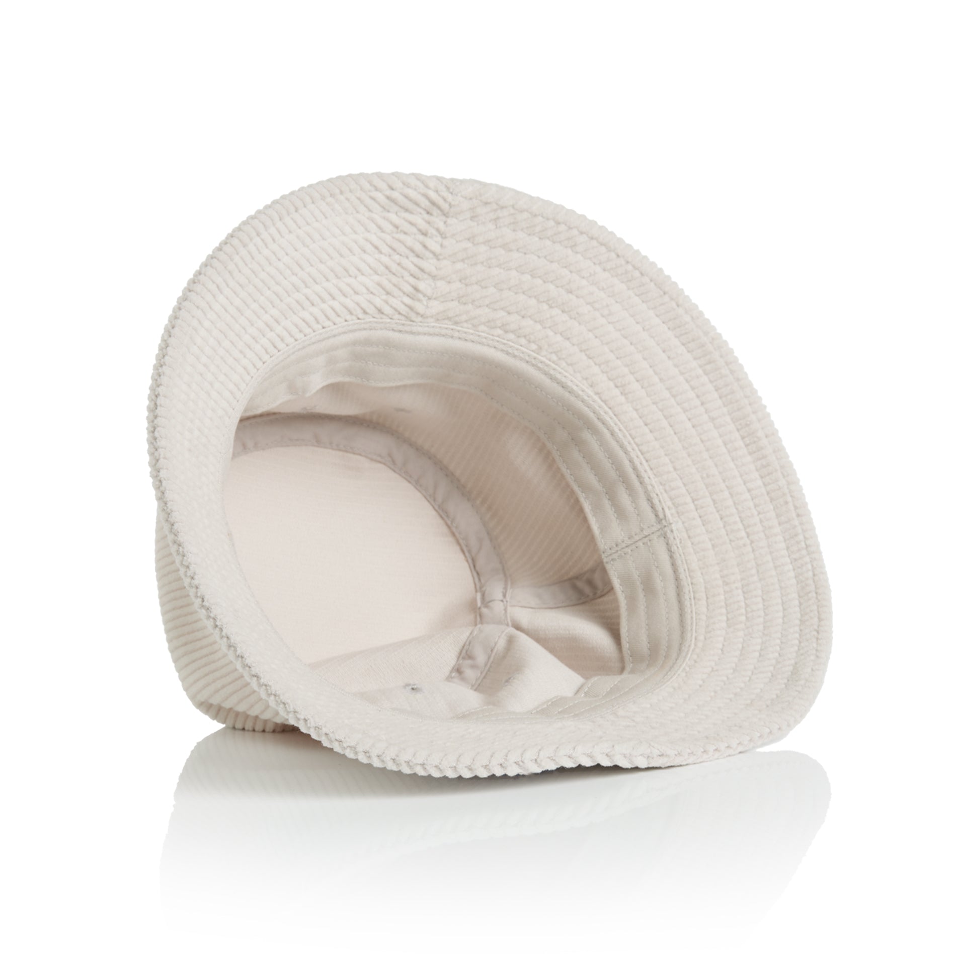 Underside Image of AS Colour Cord Bucket Hat in Colour Bone