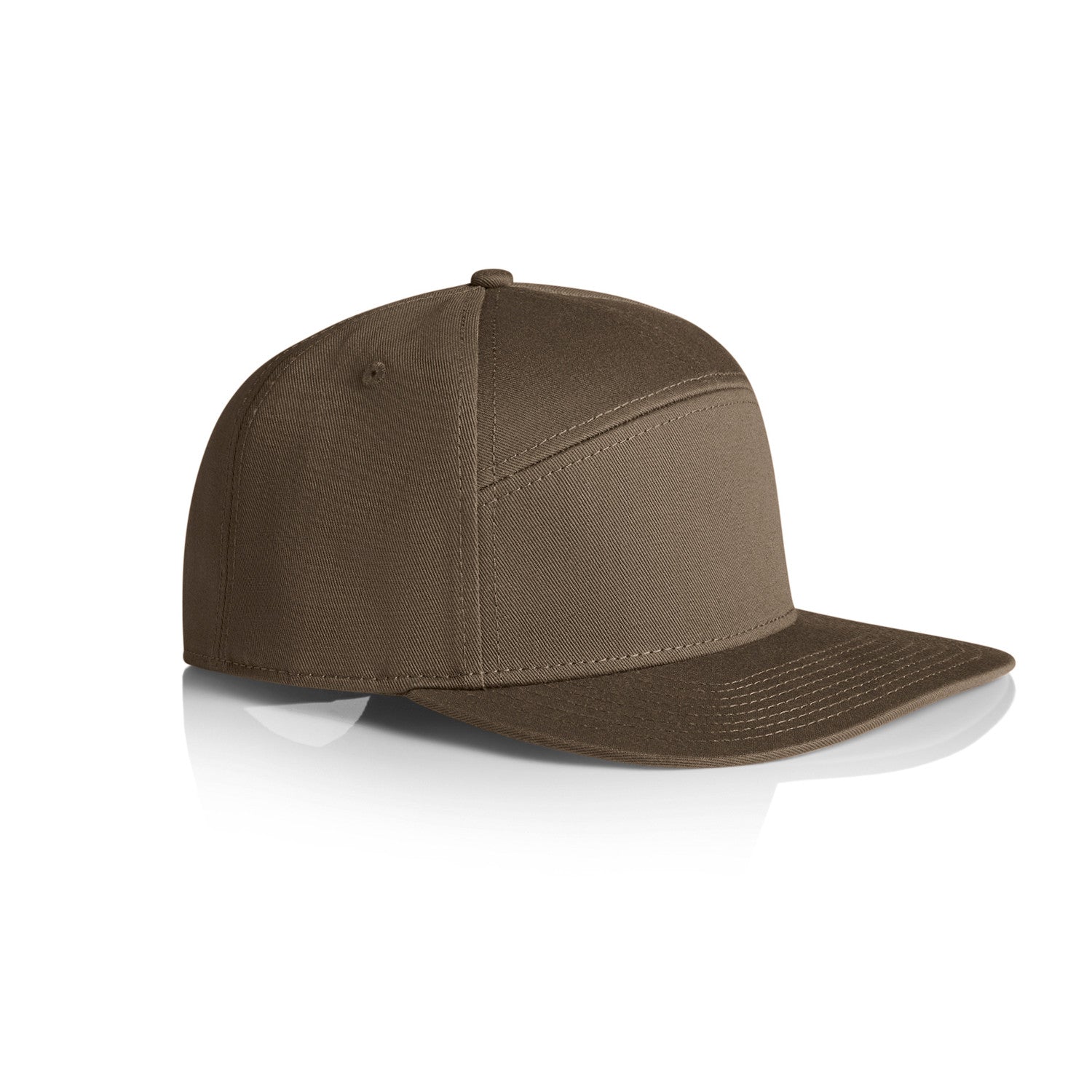 side product image of as colour stock 7 panel cap in colour walnut