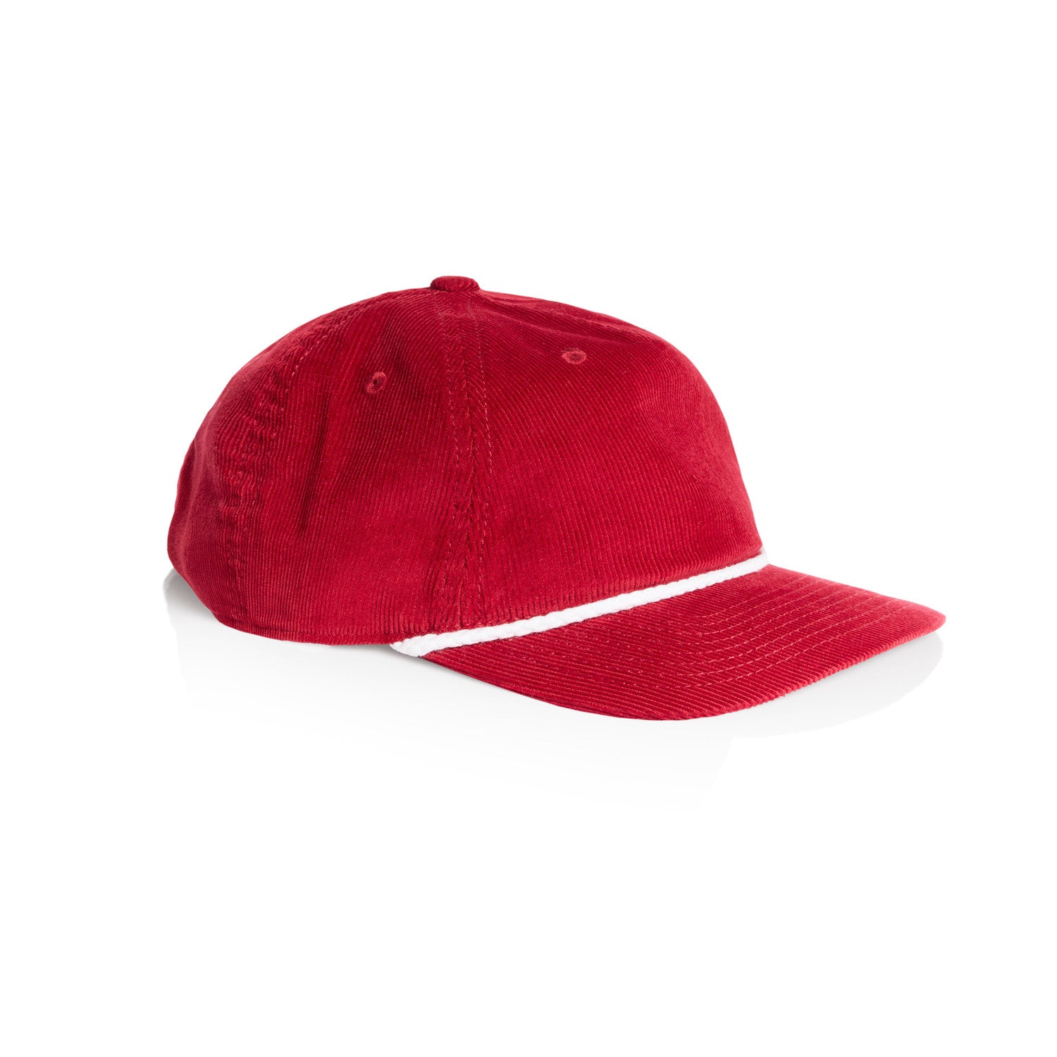 AS Colour class cord rope cap in cardinal viewed from the side on a white background
