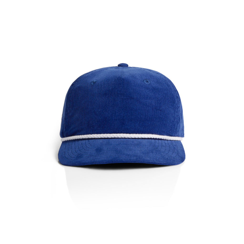 AS Colour class cord rope cap in liberty blue viewed from the front on a white background