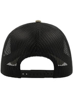 Product Image of Atlantis Rapper Cotton 5 Panel Trucker Cap Adult in olive/black back image