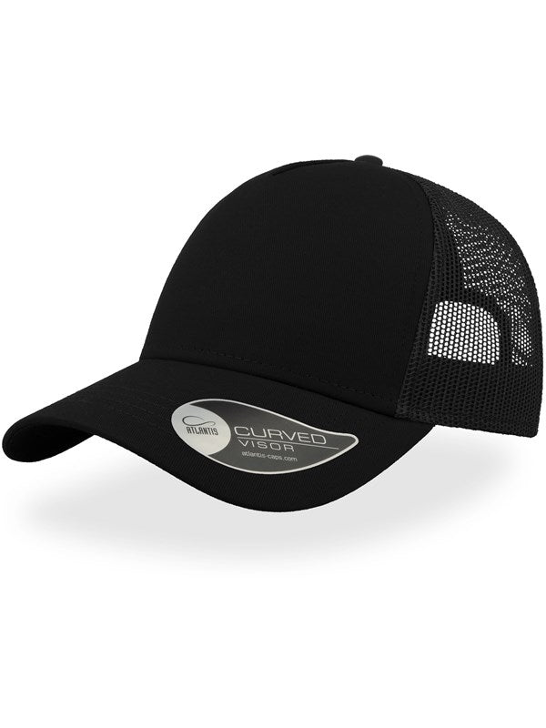 Product Image of Atlantis Rapper Cotton 5 Panel Trucker Cap Adult in black/black
