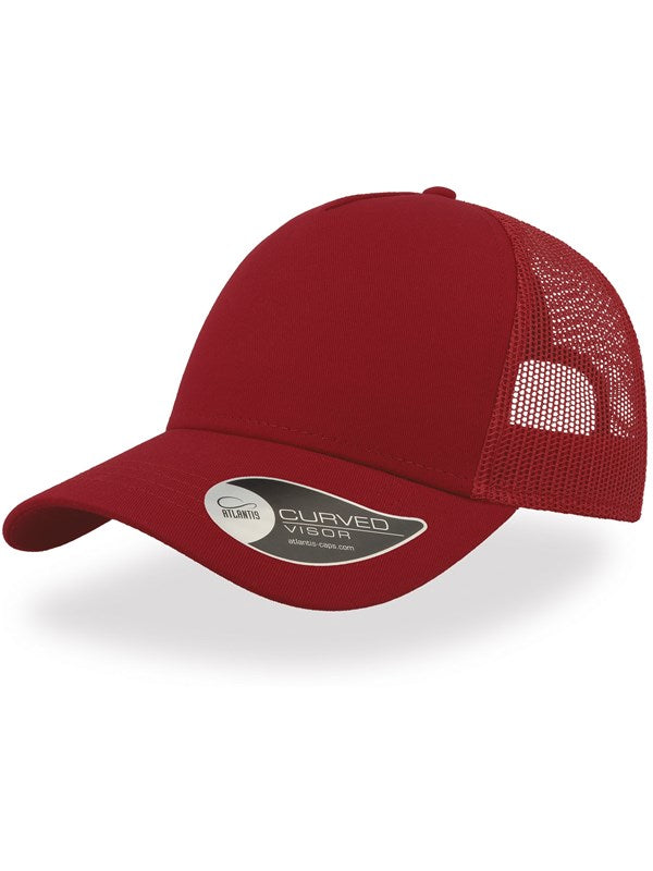 Product Image of Atlantis Rapper Cotton 5 Panel Trucker Cap Adult in burgundy/burgundy
