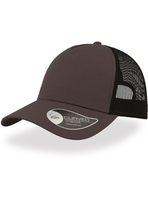 Product Image of Atlantis Rapper Cotton 5 Panel Trucker Cap Adult in dark grey/black