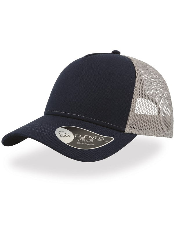 Product Image of Atlantis Rapper Cotton 5 Panel Trucker Cap Adult in navy/grey