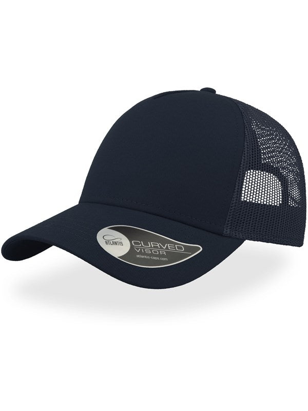Product Image of Atlantis Rapper Cotton 5 Panel Trucker Cap Adult in navy/navy