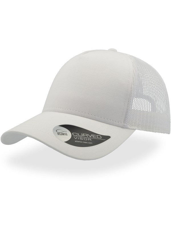 Product Image of Atlantis Rapper Cotton 5 Panel Trucker Cap Adult in white/white
