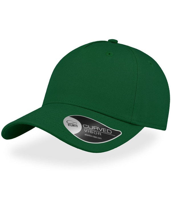 product image of Shot Curved Visor 5 Panel Structured Cap in colour green