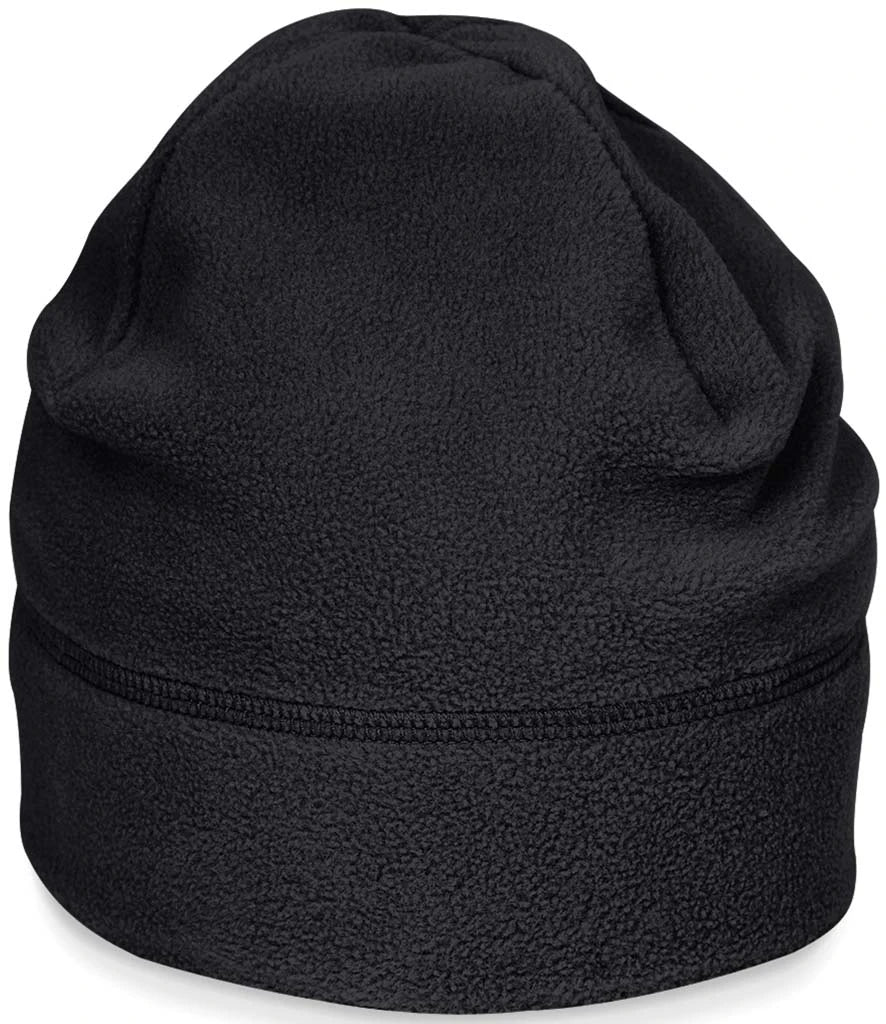 Product image of Beechfield Suprafleece® Summit Hat in black on a white background
