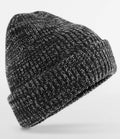 product image of beechfield campfire beanie in colour black speck shot on a white background