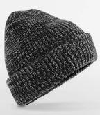product image of beechfield campfire beanie in colour black speck shot on a white background