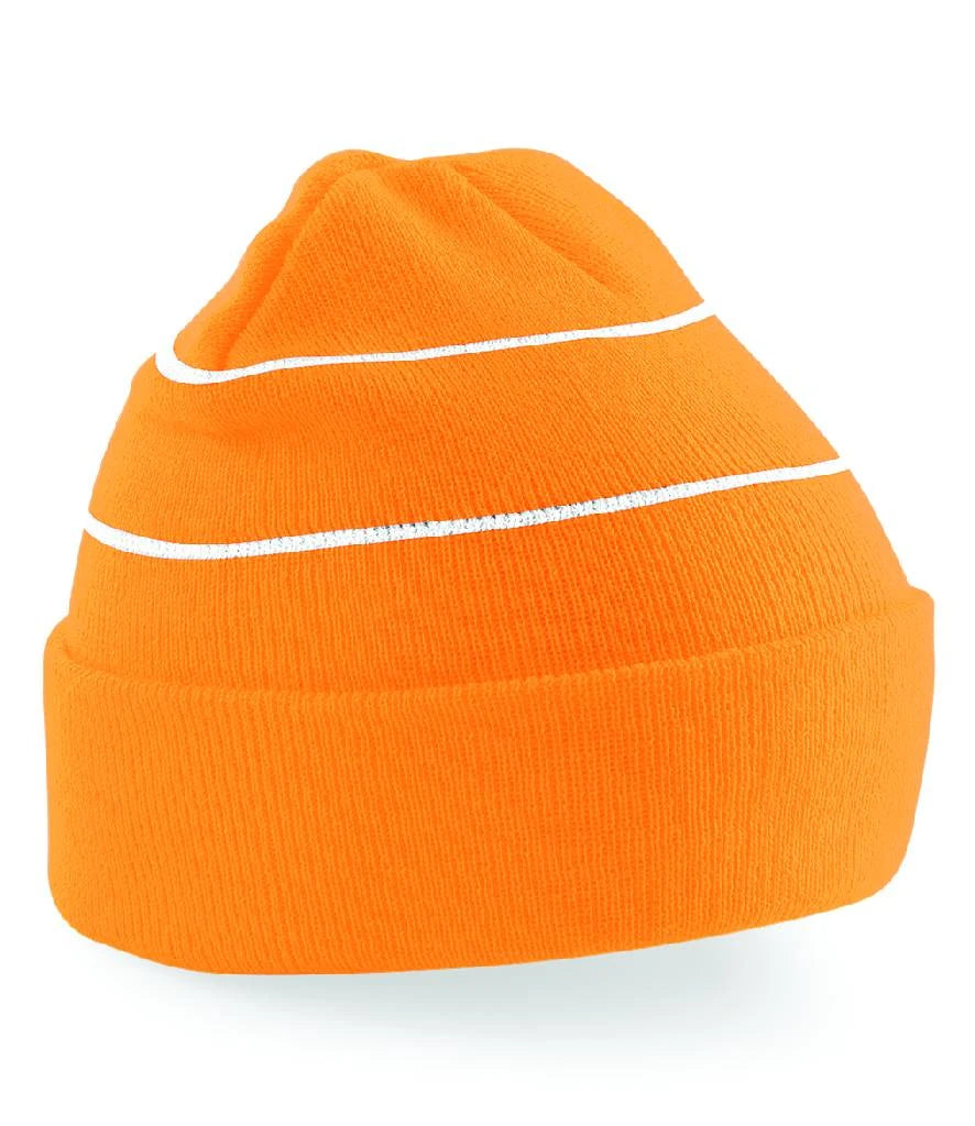 product image of Beechfield Enhanced-Viz Beanie in colour fluorescent orange photographed on a white background
