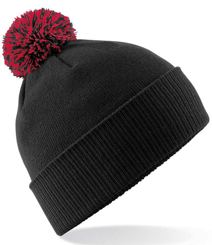 Beechfield Snowstar® Beanie Black & Classic Red