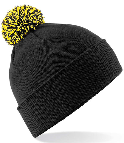 Beechfield Snowstar® Beanie Black & Yellow