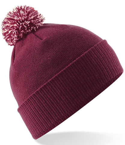 Beechfield Snowstar® Beanie Burgundy & Off white