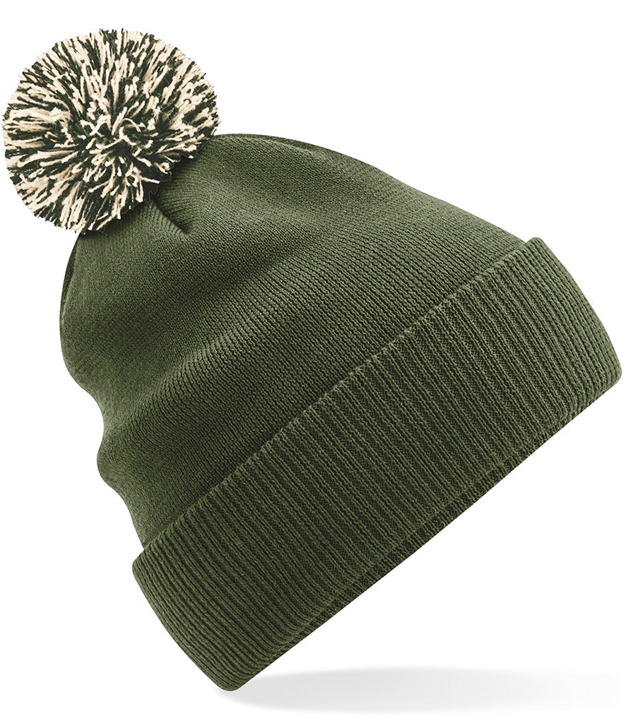 Beechfield Snowstar® Beanie Olive Green & Oatmeal