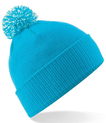 Beechfield Snowstar® Beanie Surf Blue& Off White