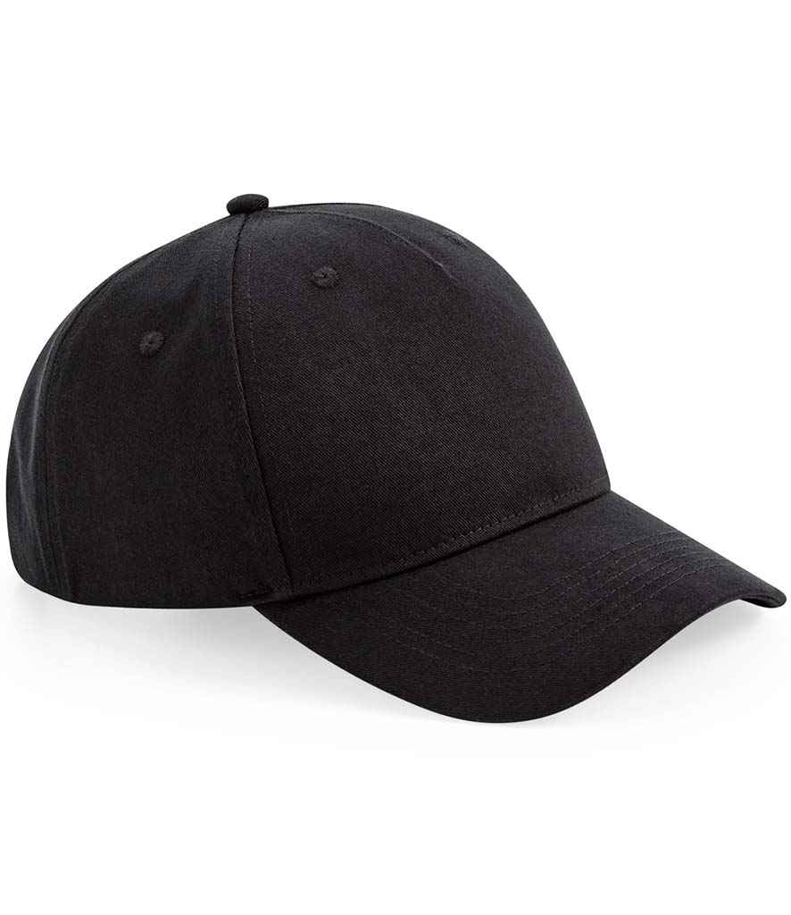 Product image of beechfield organic cotton five panel cap in black