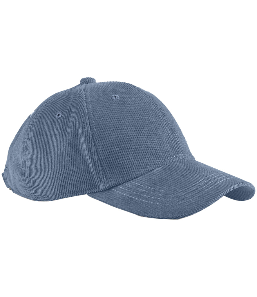 product image beechfield earthaware organic cord cap colour slate blue