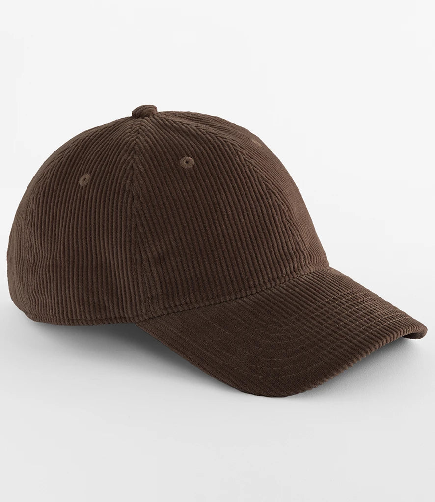 Product Image of Beechfield Corduroy Dad Cap in the colour Brown pictured on a white baclground