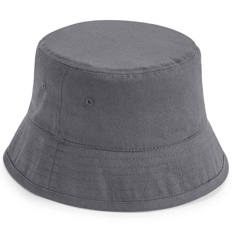 product image of beechfield organic cotton bucket hat in graphite grey