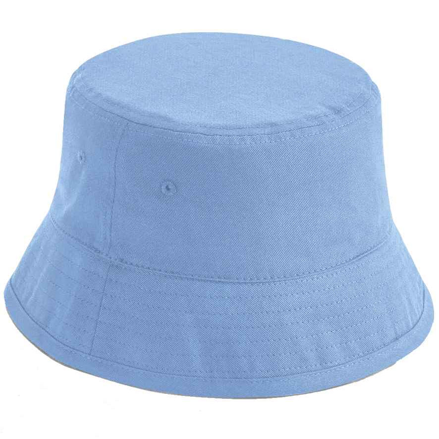 product image of beechfield organic cotton bucket hat in sky blue