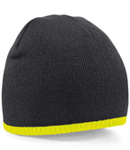 Product Image BB44C Beechfield Two Tone Pull-on Beanie in Black and Fluorescent Yellow