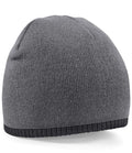 Product Image BB44C Beechfield Two Tone Pull-on Beanie in Graphite Grey and Black