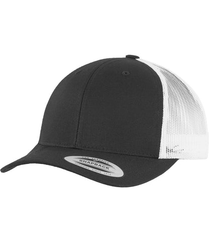 Flexfit Retro Trucker Two Tone Cap Black and White