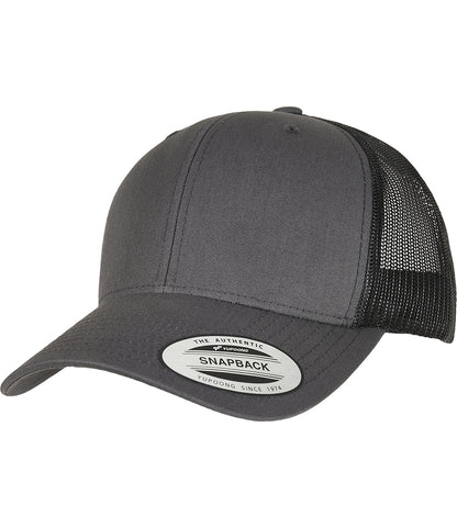 Flexfit Retro Trucker Two Tone Cap Charcoal and Black